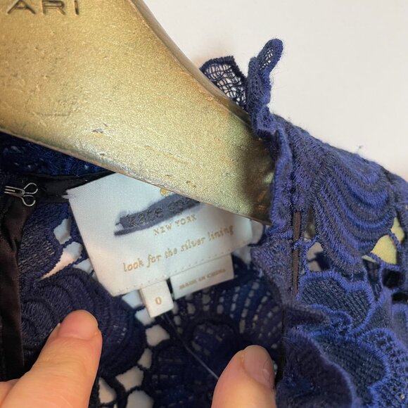 KATE SPADE Bicolor Lace Floral Sheath Midi Knee Length Dress \\ 0 - Picture 6 of 9